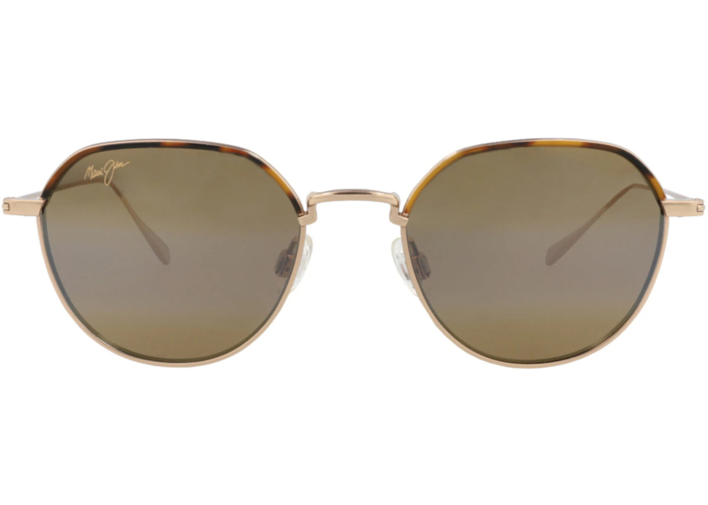Maui Jim Round-Frame Titanium Sunglasses Gold Gold Bronze (H859-16)
