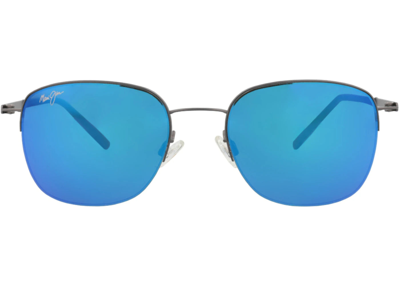 Maui Jim Square-Frame Titanium Alloy Sunglasses Gunmetal Gunmetal Blue (B824-02S)