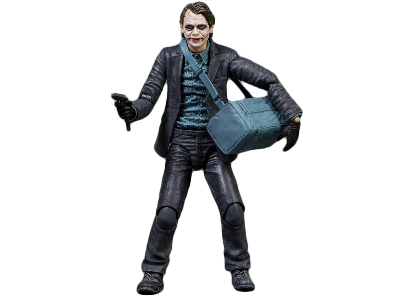 Medicom Mafex Batman The Dark Knight Joker Px Action Figure - Bank Robber Version Gray