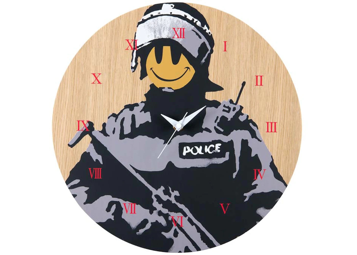 Medicom Sync. x Karimoku BRANDALISM Karimoku "Riot Cop" Wall Clock