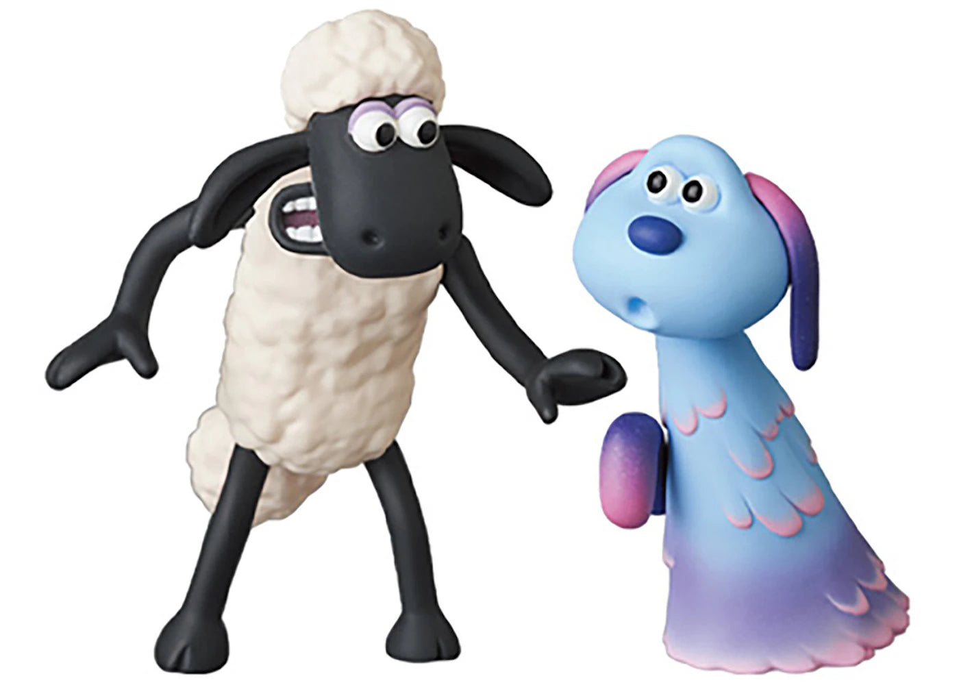 Medicom UDF A Shaun the Sheep Movie Farmageddon Shaun And Lu-La Figure White