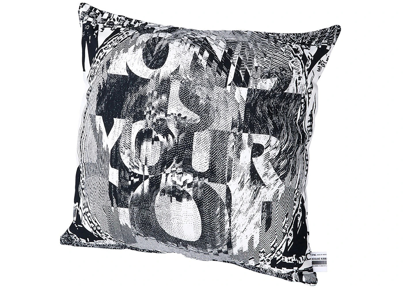 Medicom x SYNC Kosuke Kawamura Money Is Your God Square Cushion White/Black