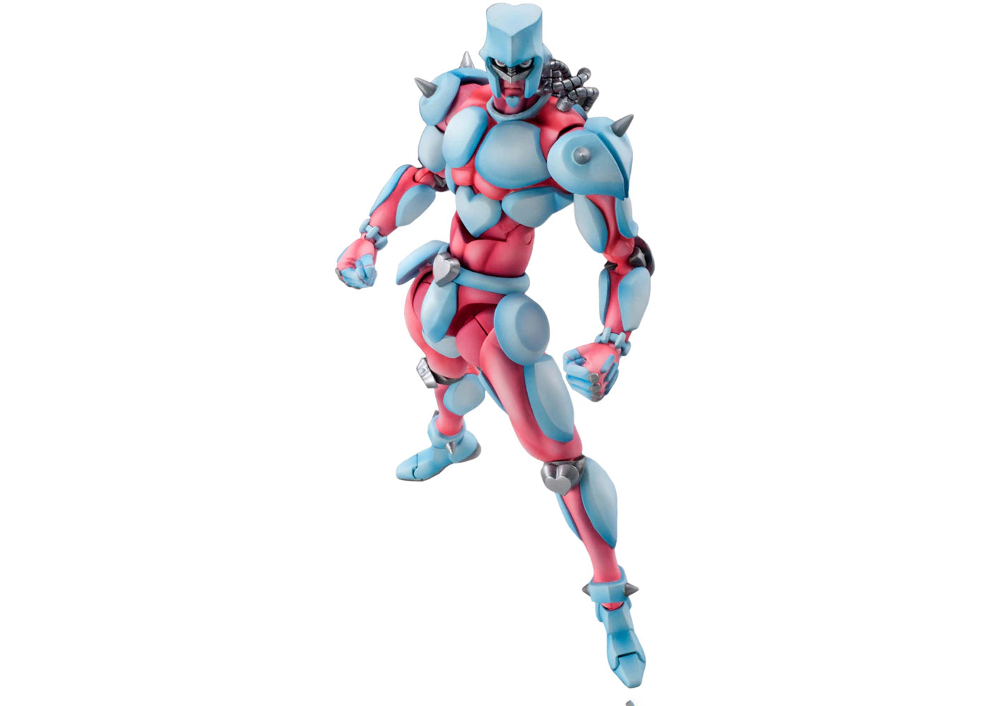 Medicom Super Action Statue JoJo's Bizarre Adventure Part 4 Diamond Is Unbreakable Crazy Diamond Chozokado Re-Run Action Figure Blue & Red
