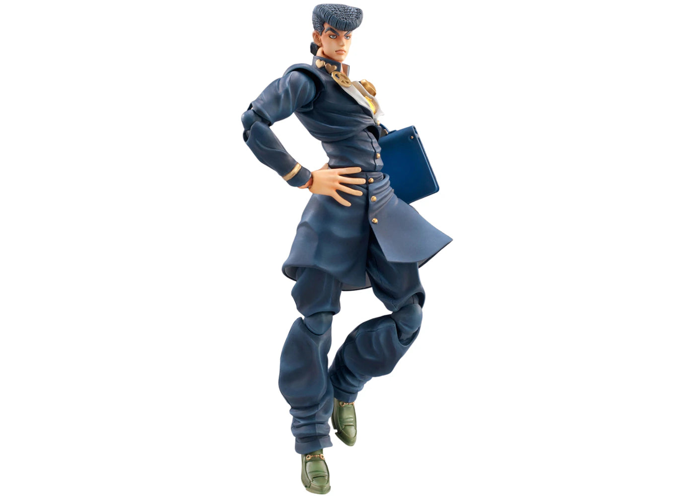 Medicom Super Action Statue JoJo's Bizarre Adventure Part 4 Diamond Is Unbreakable Josuke Higashikata Chozokado Re-Run Action Figure Blue