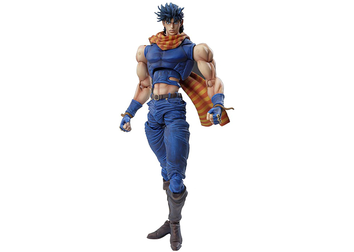 Medicom Super Action Statue Jojo'S Bizarre Adventure Part 2 Battle Tendency Joseph Joestar Chozokado Figure Blue