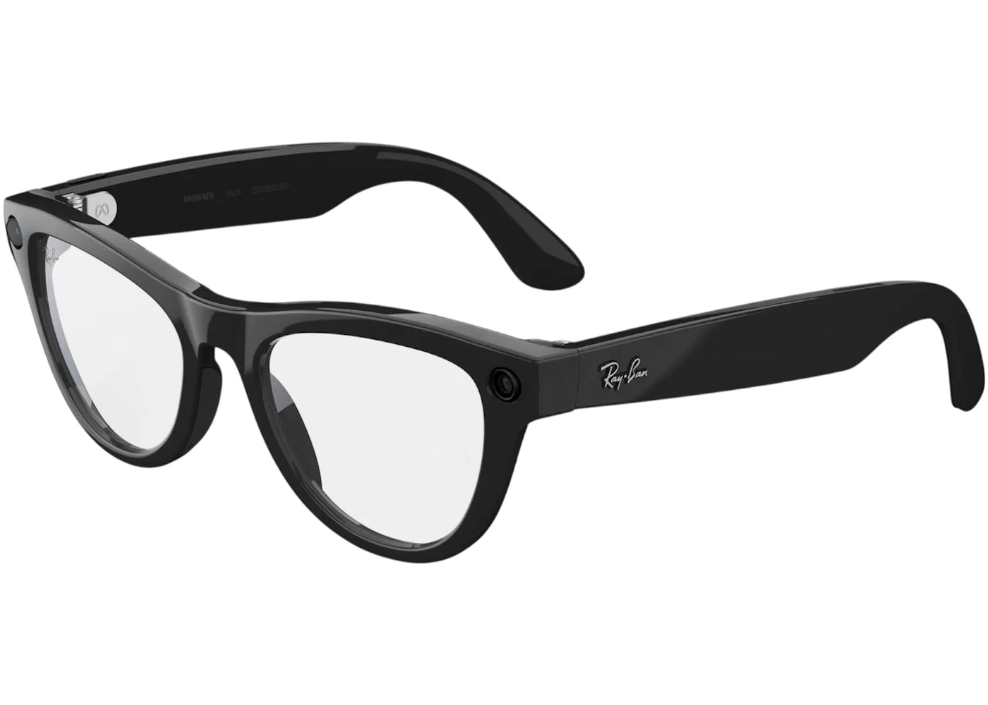 Meta x Ray-Ban Skyler Glasses (Gen 2) Standard 0RW4014_601SB52-20 Shiny Black/Clear