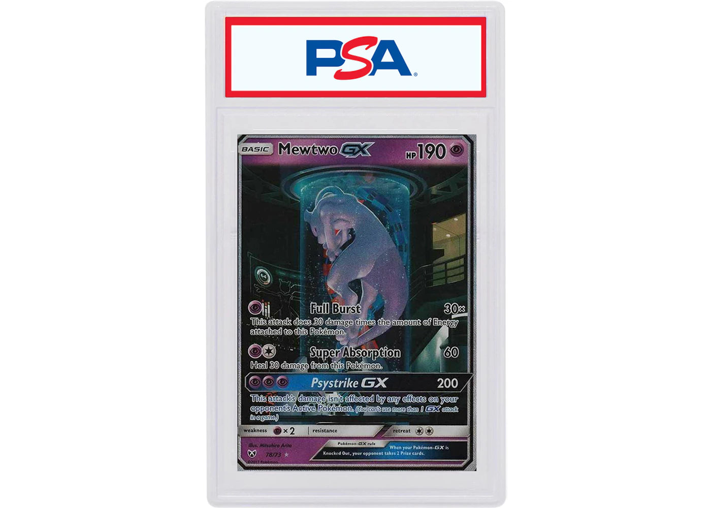 Mewtwo GX 2017 Pokemon TCG Sun & Moon Shining Legends Secret #78 (PSA or BGS Graded)