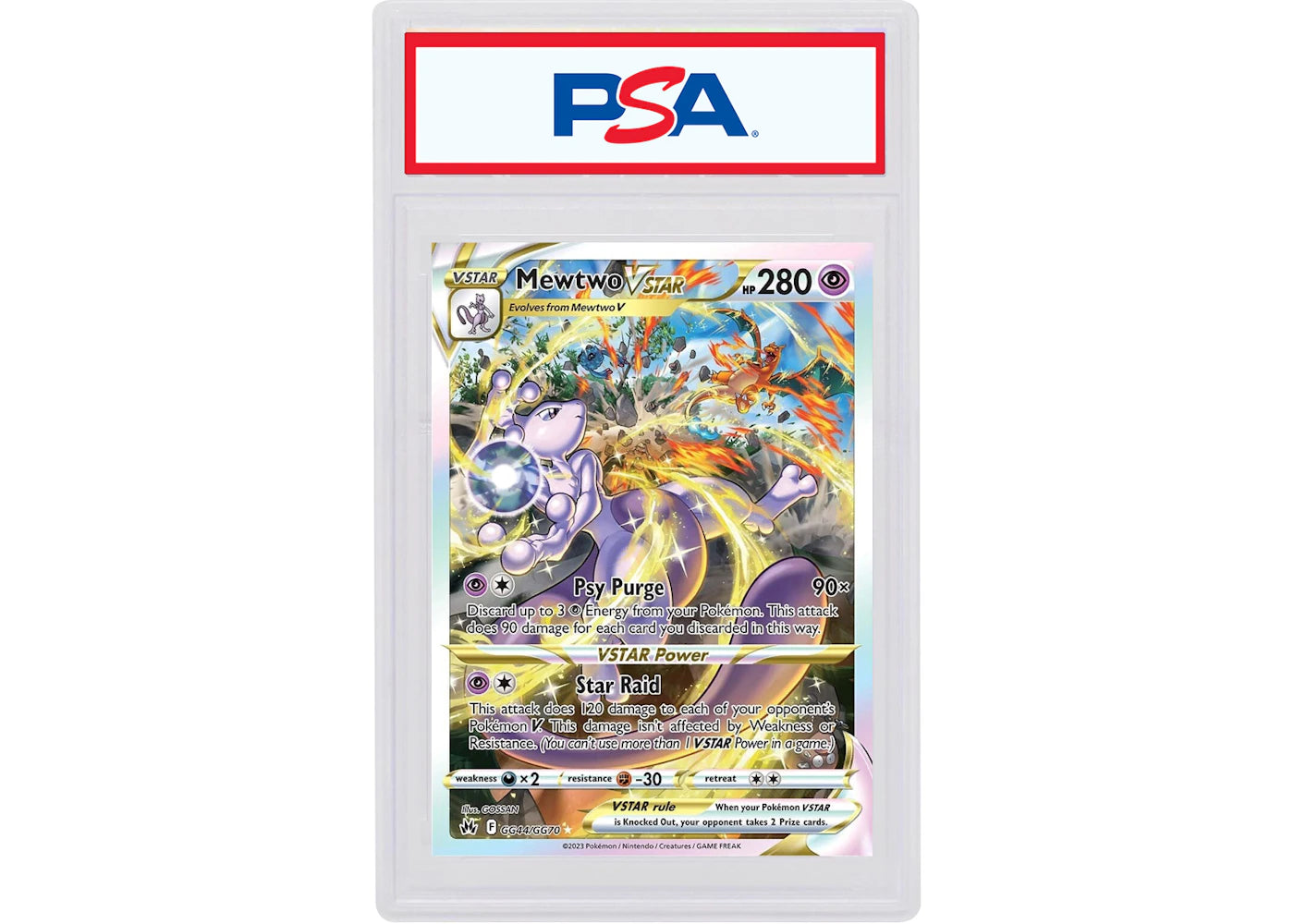 Mewtwo VSTAR 2023 Pokémon Sword & Shield Crown Zenith Full Art #GG44/GG70 (PSA or BGS Graded)