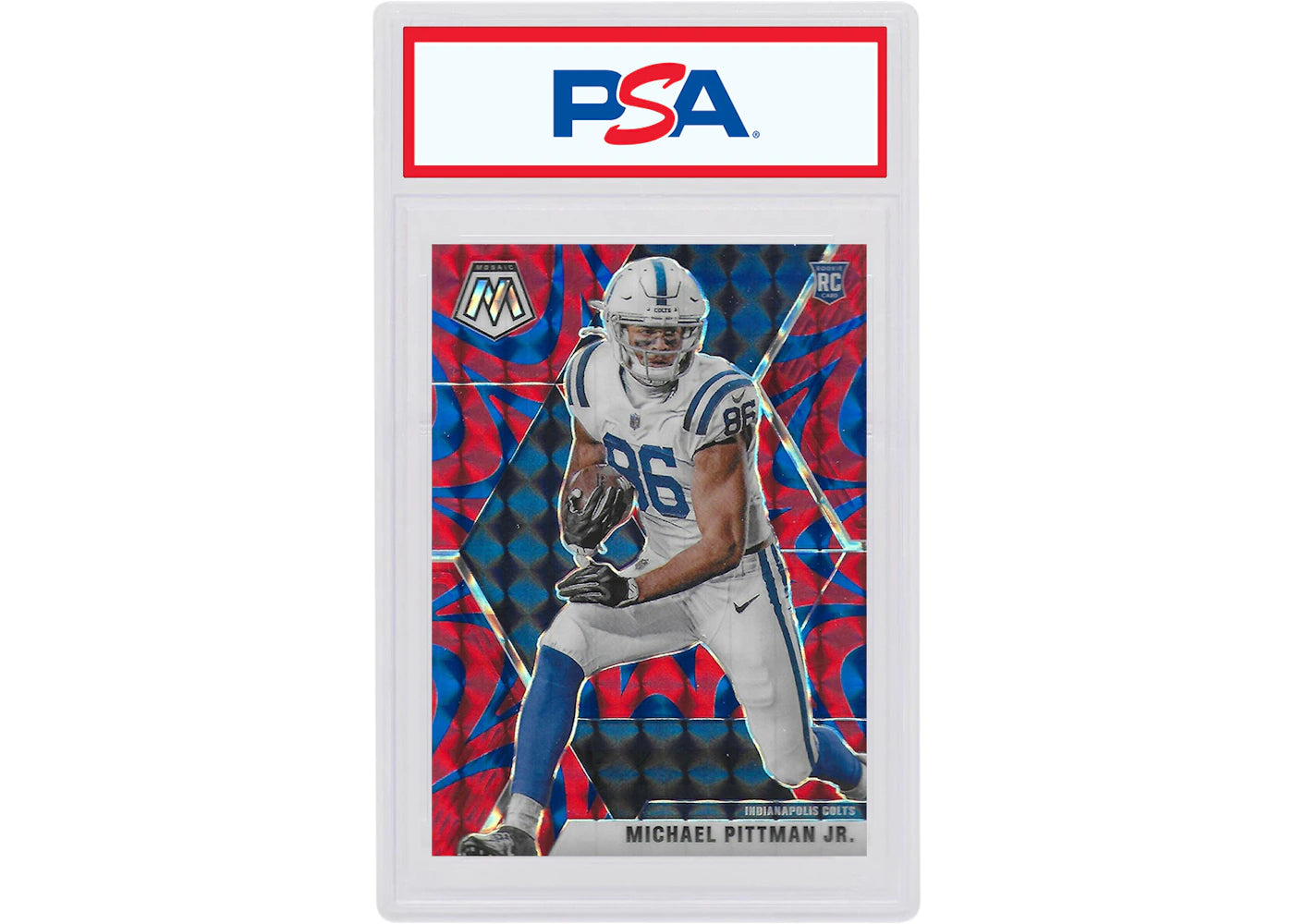 Michael Pittman Jr. 2020 Panini Mosaic Rookie Reactive Blue #214 (PSA or BGS Graded)