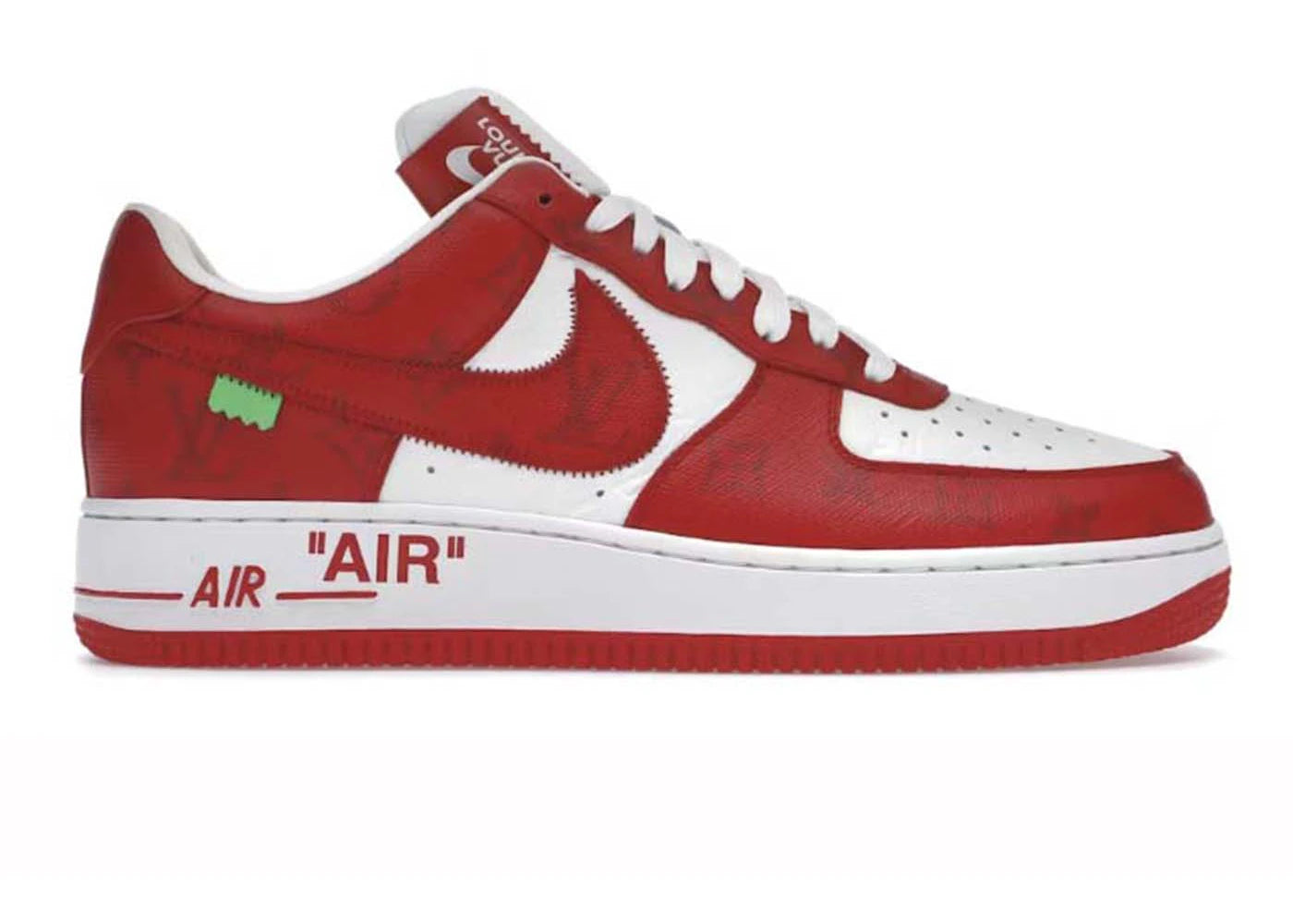 Louis Vuitton Nike Air Force 1 Low By Virgil Abloh White Red Midweek Heat Black Friday Edition