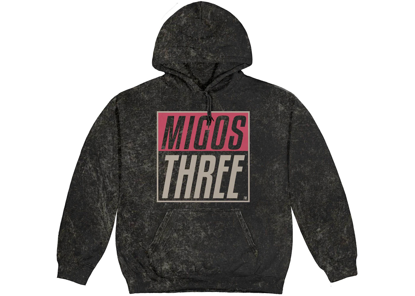 Migos Migos Three Vintage Hoodie Washed Black