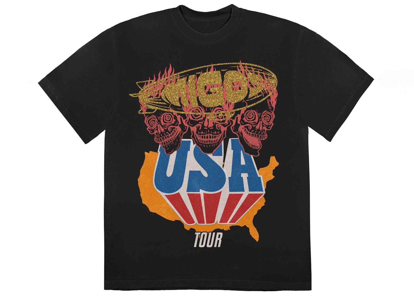 Migos Three Skulls T-shirt Black