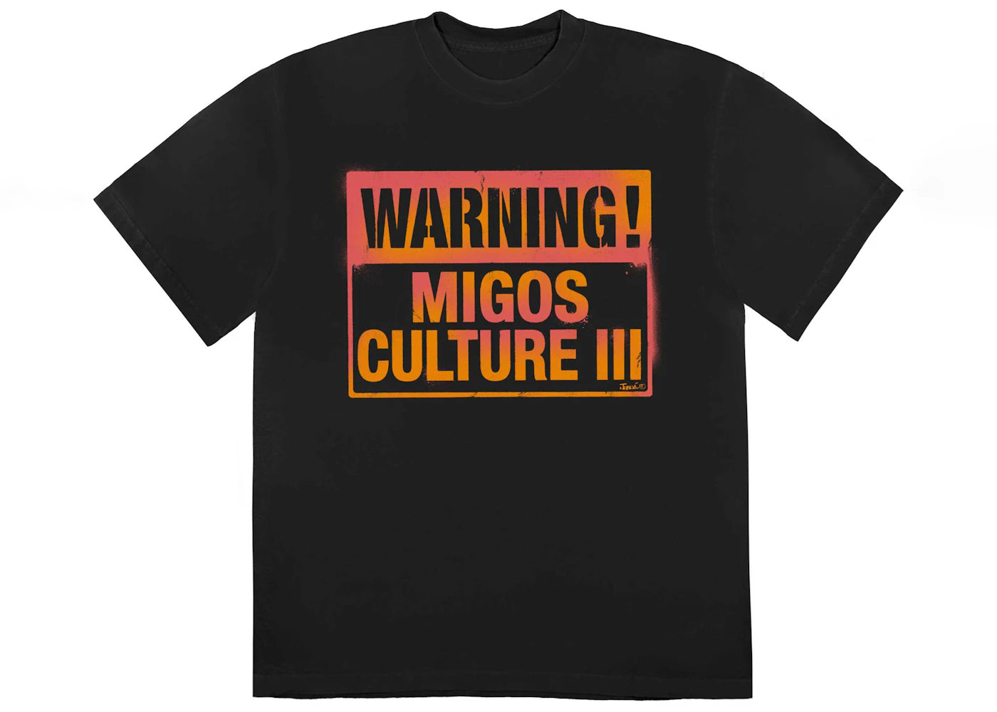 Migos Warning T-shirt Black