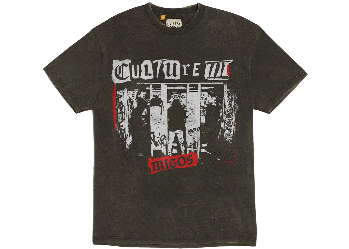 Migos x Gallery Dept. For Culture III Poster T-shirt Washed Black