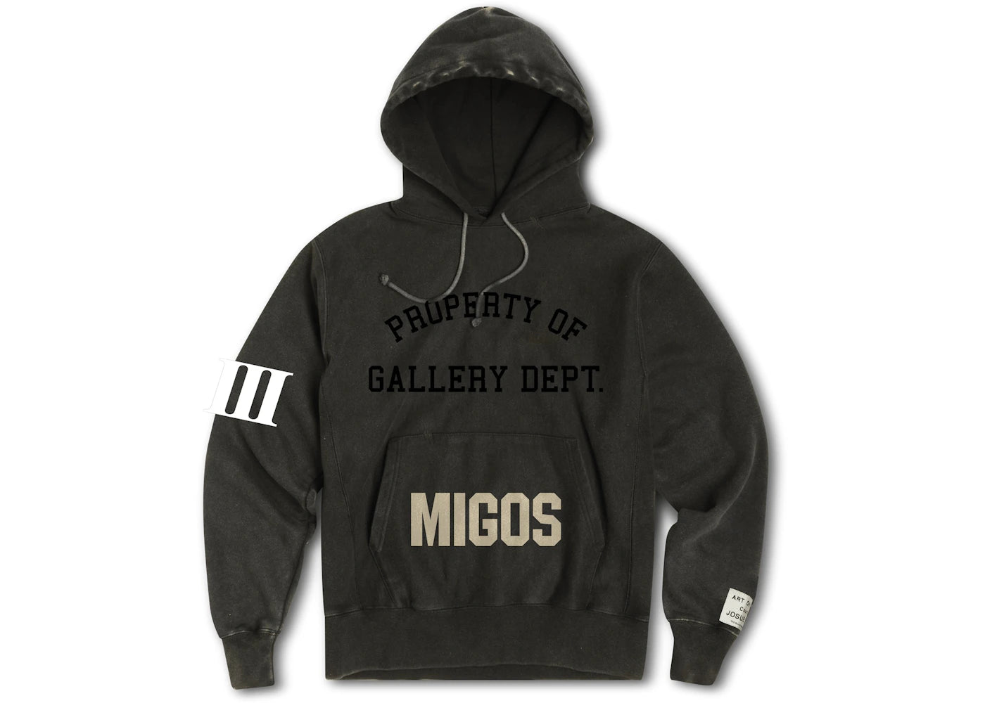 Migos x Gallery Dept. For Culture III YRN Hoodie Washed Black