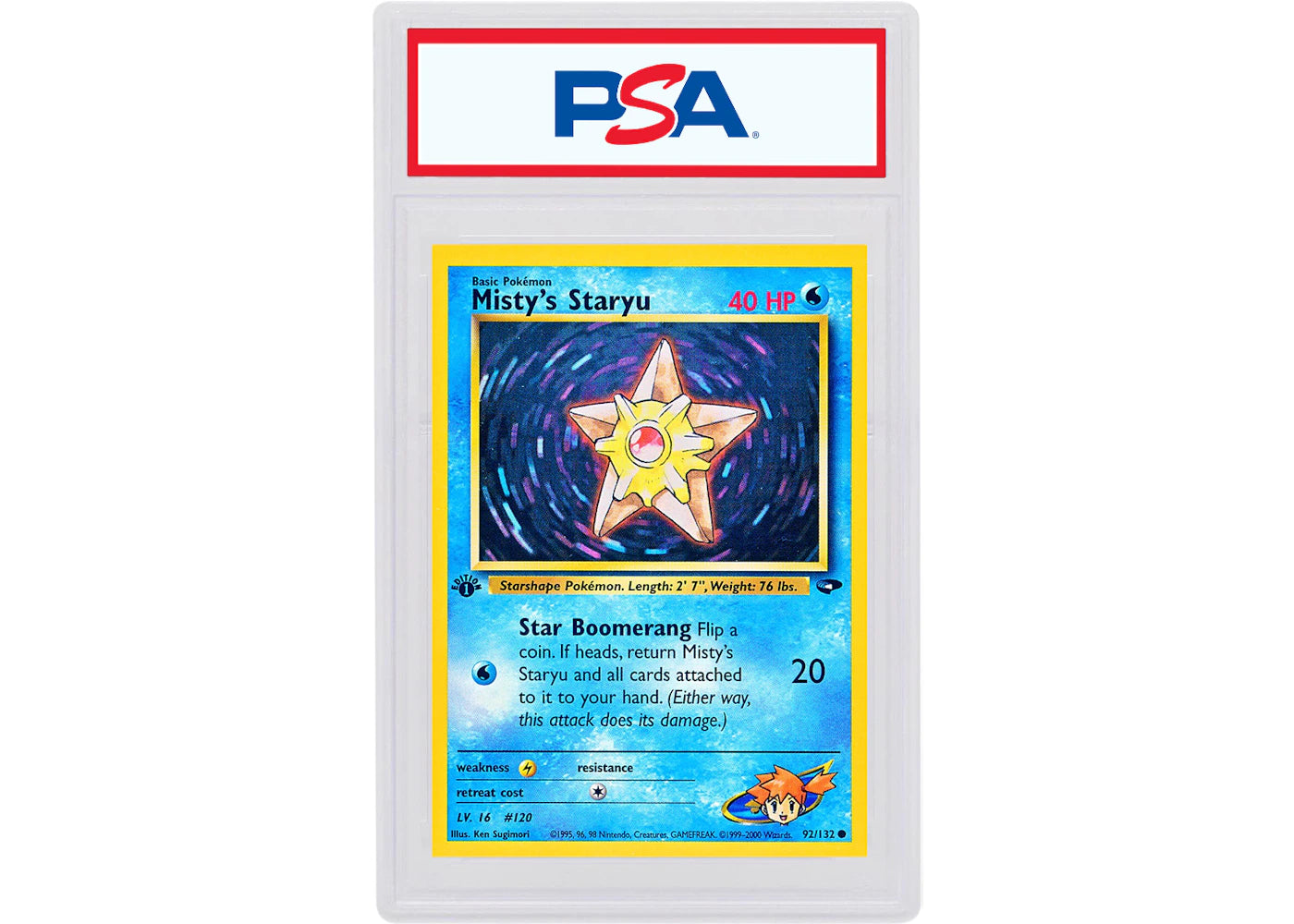 Misty's Staryu 2000 Pokemon TCG Gym Challenge 1st Edition #92/132 (PSA or BGS Graded)