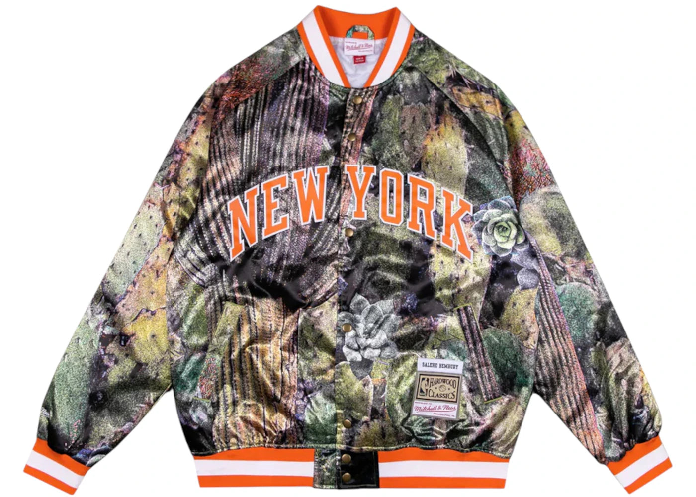 Mitchell & Ness x Salehe NY Varsity Bomber Jacket Camo