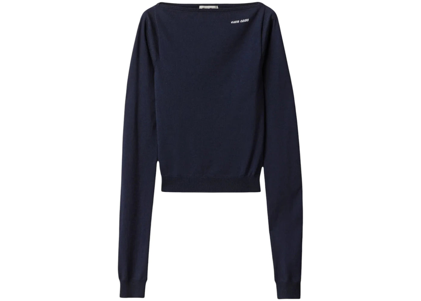 Miu Miu Boatneck Sweater Navy