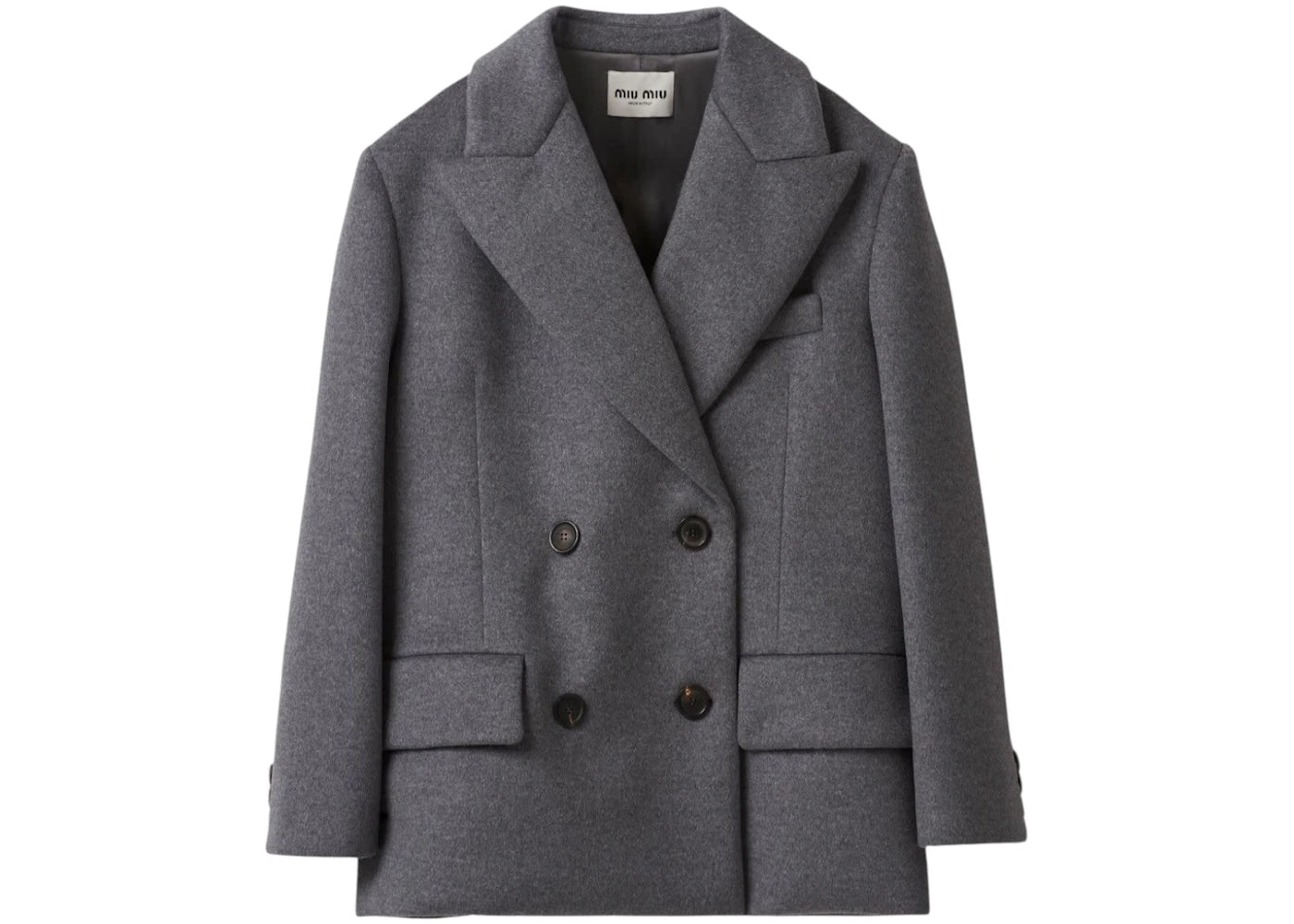 Miu Miu Double Breasted Jacket Grigio