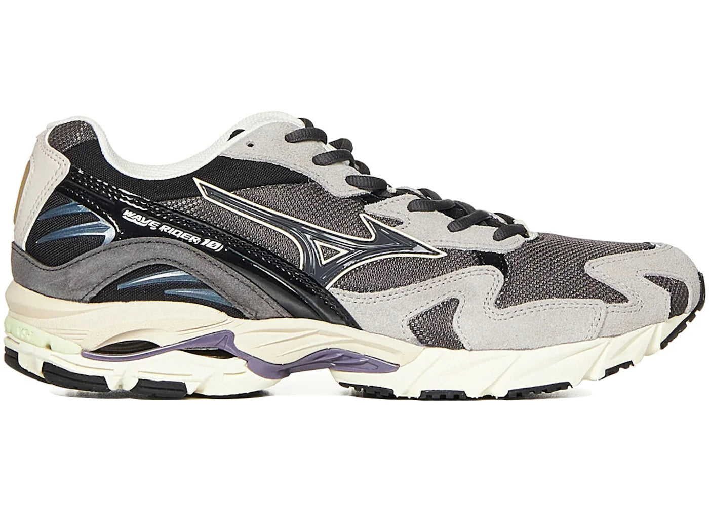Mizuno Wave Rider 10 Dark Grey Lime Yellow