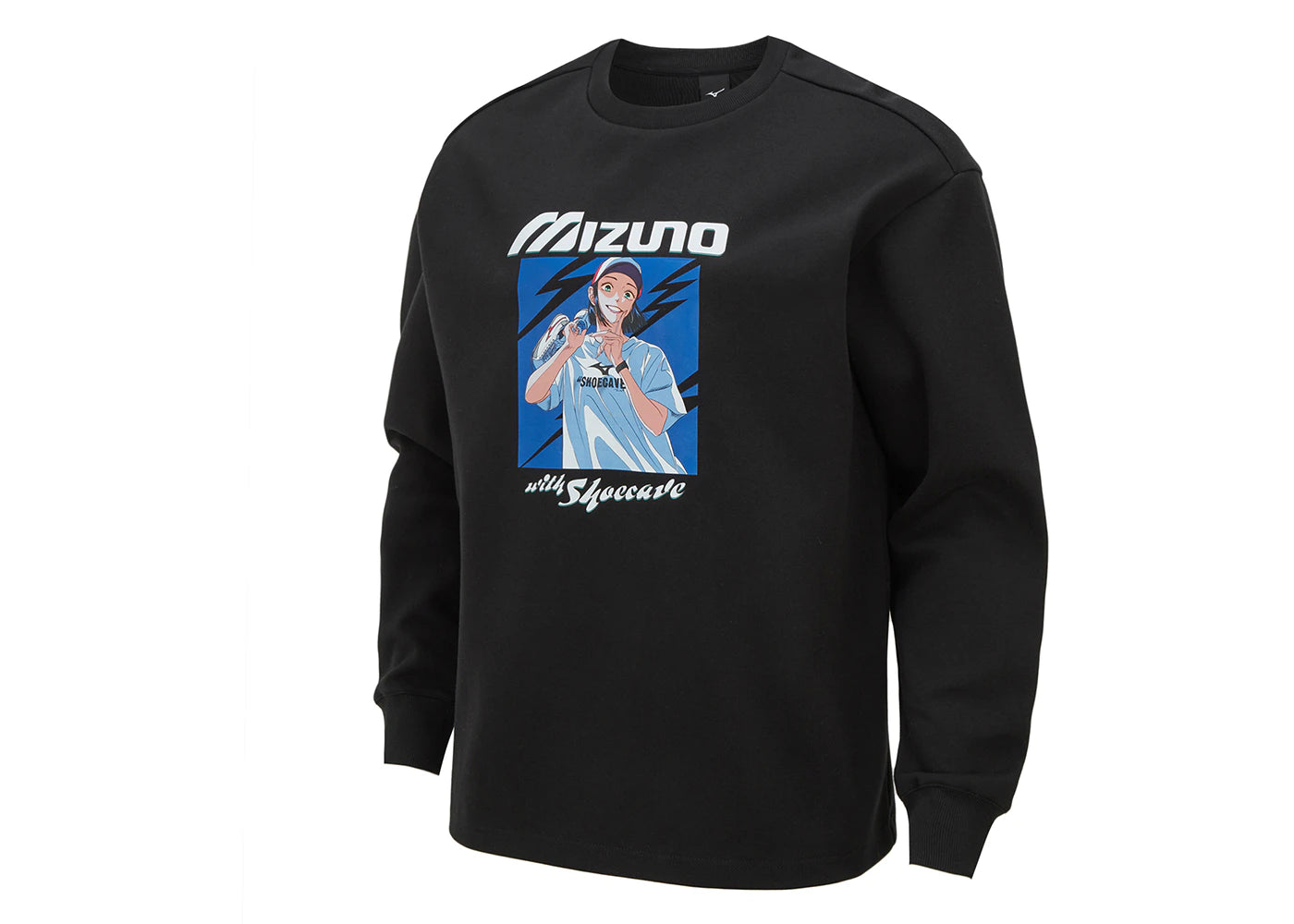 Mizuno x Shoecave L/S T-shirt Black