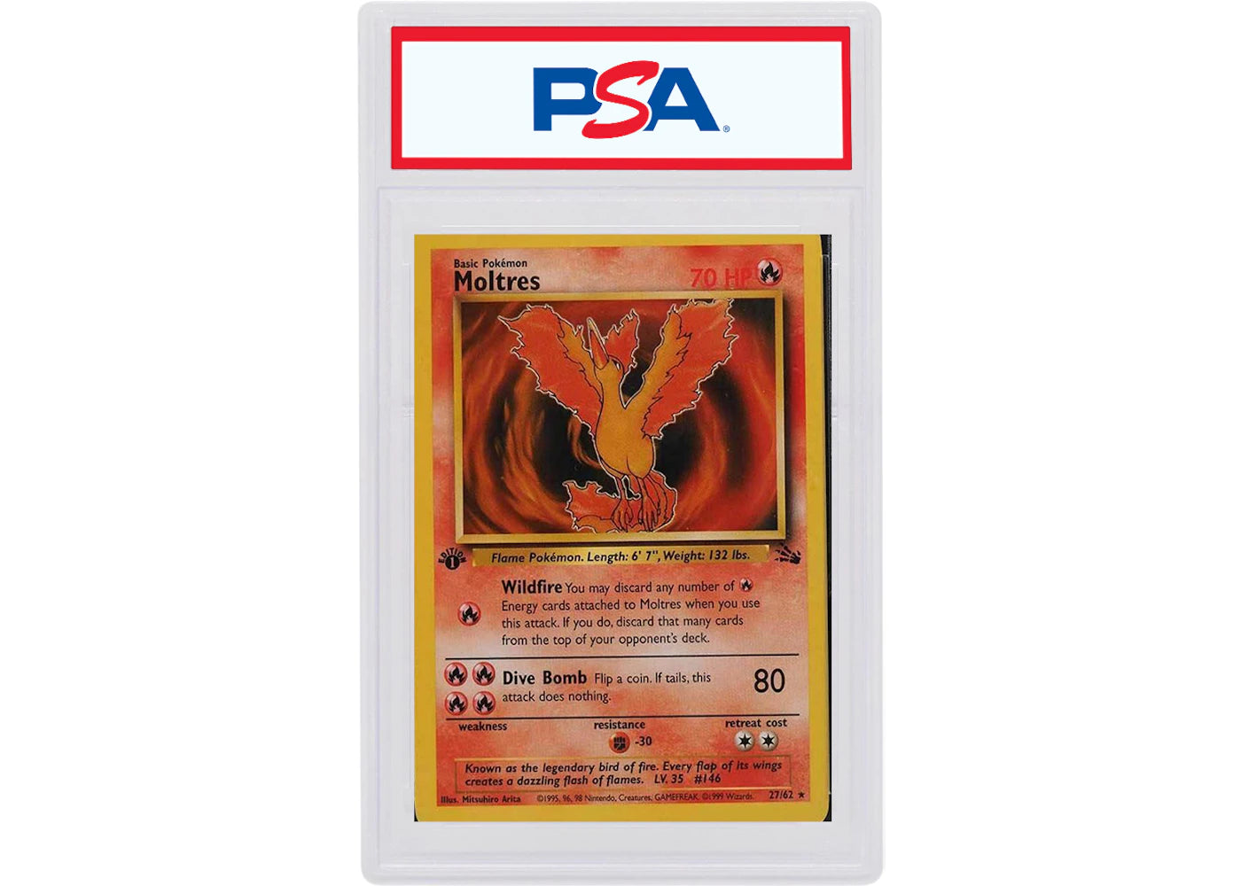 Moltres 1999 Pokemon TCG Fossil 1st Edition #27 (PSA or BGS Graded)