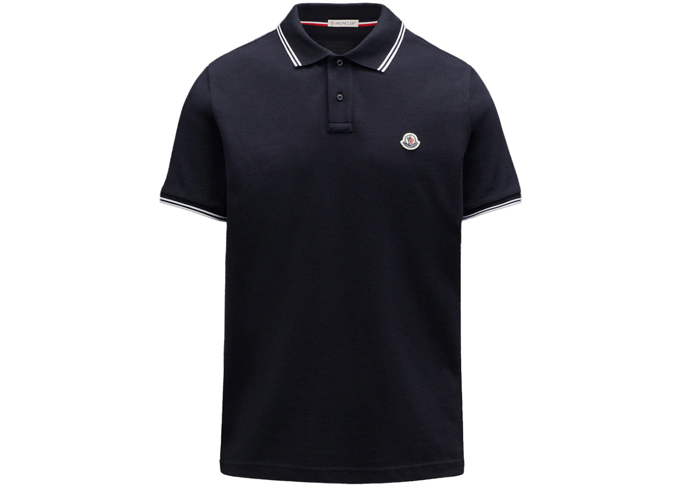 Moncler Logo Polo Shirt Navy Blue/White