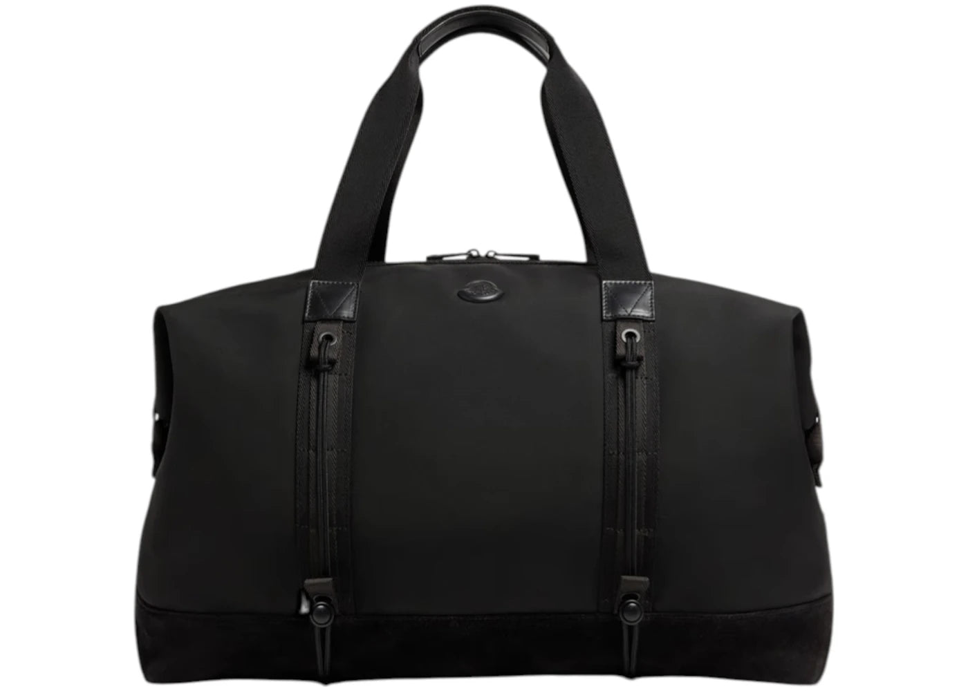 Moncler Tech Water-Repellent Leather-Trimmed Duffle Bag Black