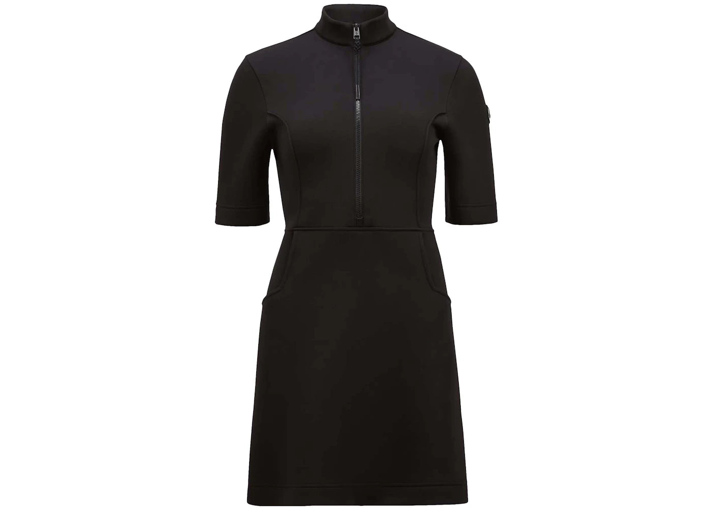 Moncler Year of the Snake Patch Neoprene Mini Dress Black