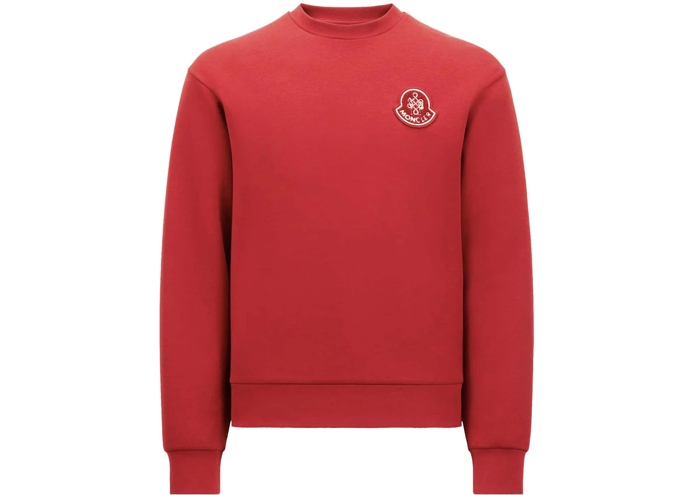 Moncler Year of the Snake Patch Neoprene Sweatshirt Red