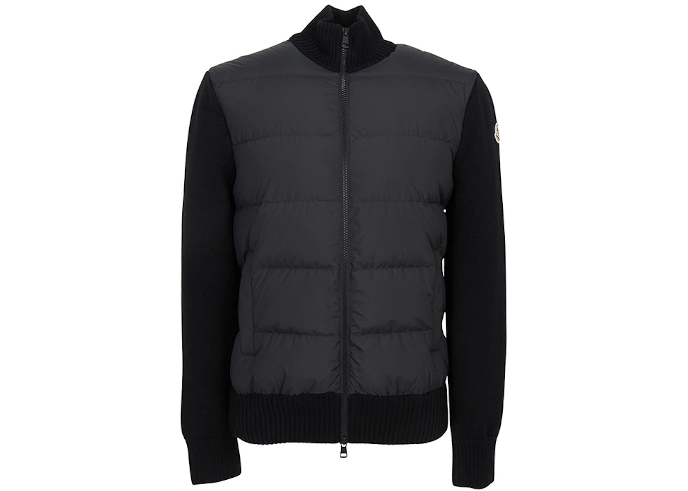 Moncler Zip Up Cardigan Black