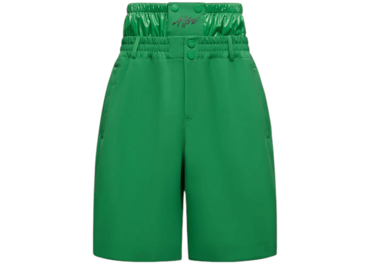 Moncler x A$AP Rocky Logo Print Shorts Bright Green