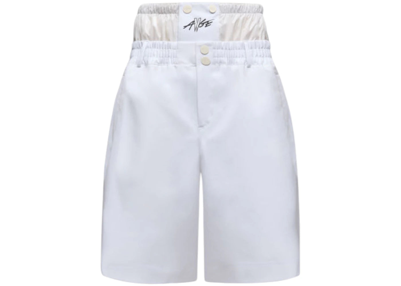 Moncler x A$AP Rocky Logo Print Shorts White