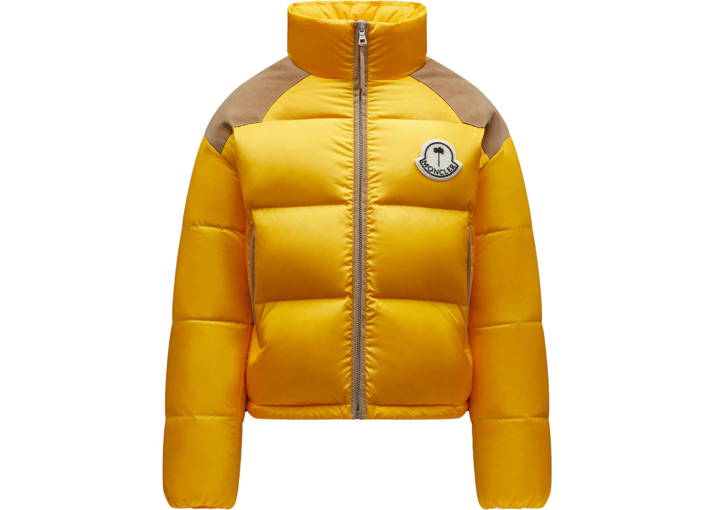Moncler x Palm Angels Kelsey Short Down Jacket Mustard Yellow
