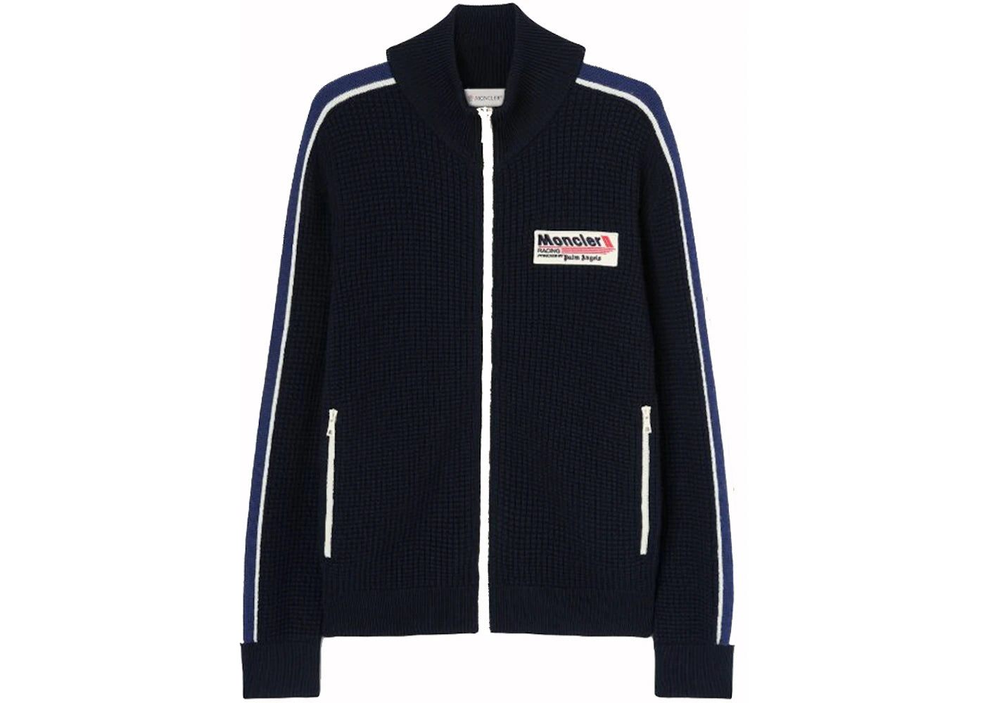 Moncler x Palm Angels Racing Cardigan Navy Blue/White