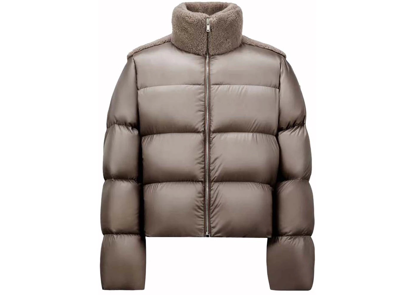 Moncler x Rick Owens Cyclopic Shearling Short Down Jacket Taupe