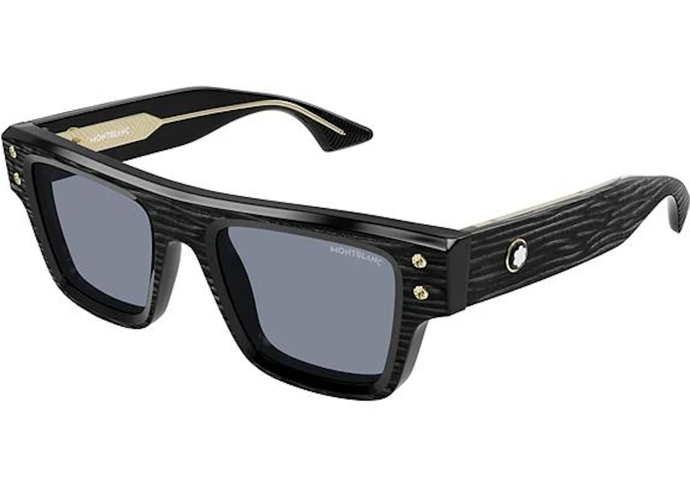 Mont Blanc Square Sunglasses Black Black Grey/-Grey (MB0253S-011)