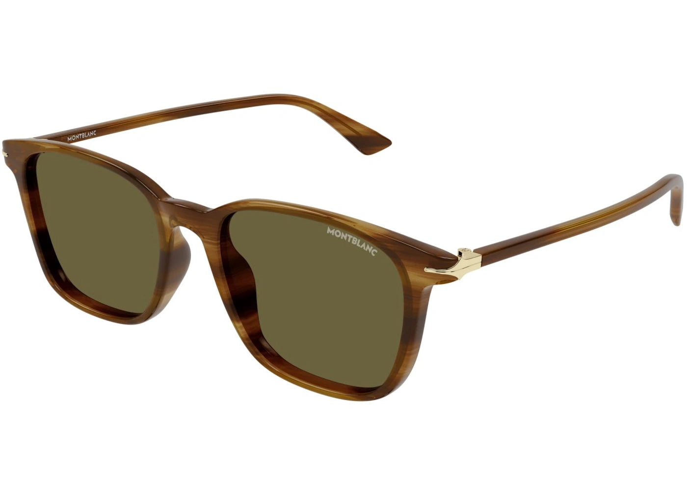 Mont blanc Square Sunglasses Brown-Brown (MB0338S-004)