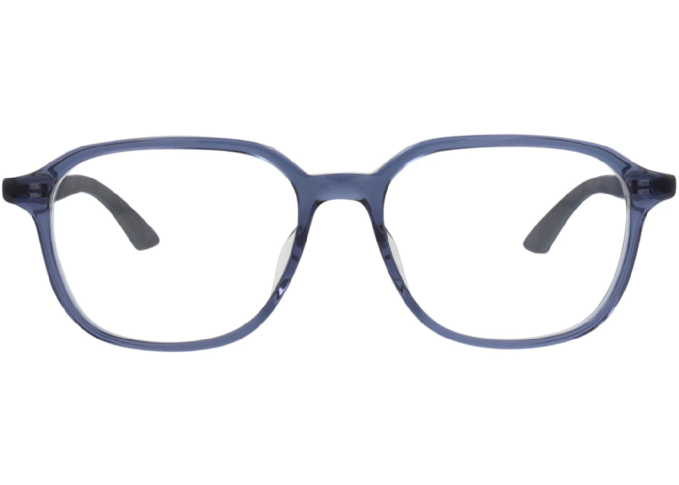 Montblanc Round-Frame Recycled Acetate Optical Frames Blue Ruthenium Transparent (MB0335OA-30015020-003)