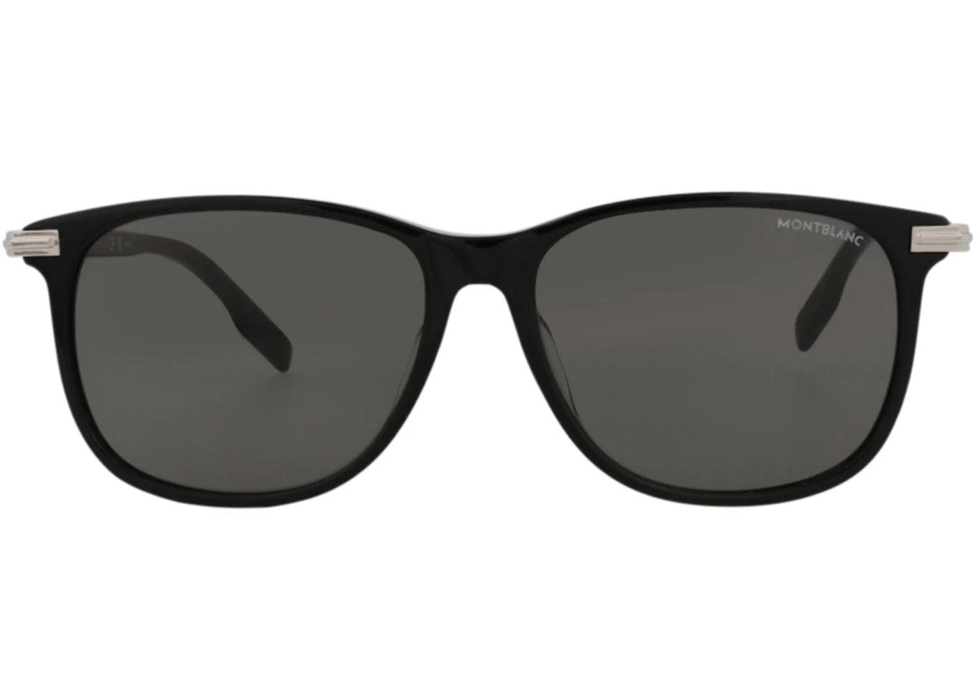 Montblanc Square-Frame Acetate Sunglasses Black Black Grey (MB0216SA-30012165-001)