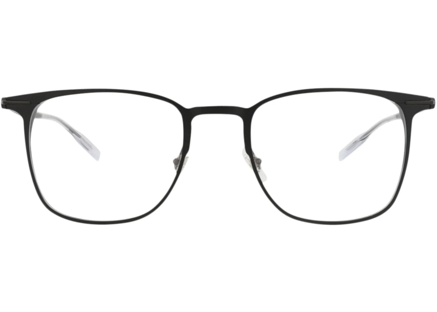 Montblanc Square-Frame Alluminium Optical Frames Black Black Transparent (MB0232O-30013546-001)