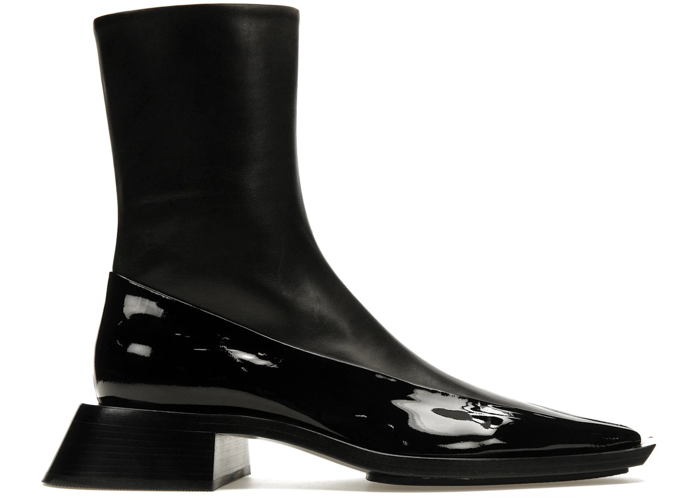 Mugler H&M Ankle Boots Black Leather