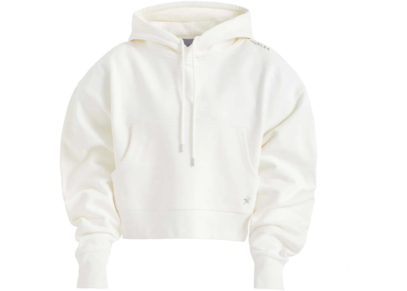 Mugler H&M Batwing-Sleeved Hoodie White