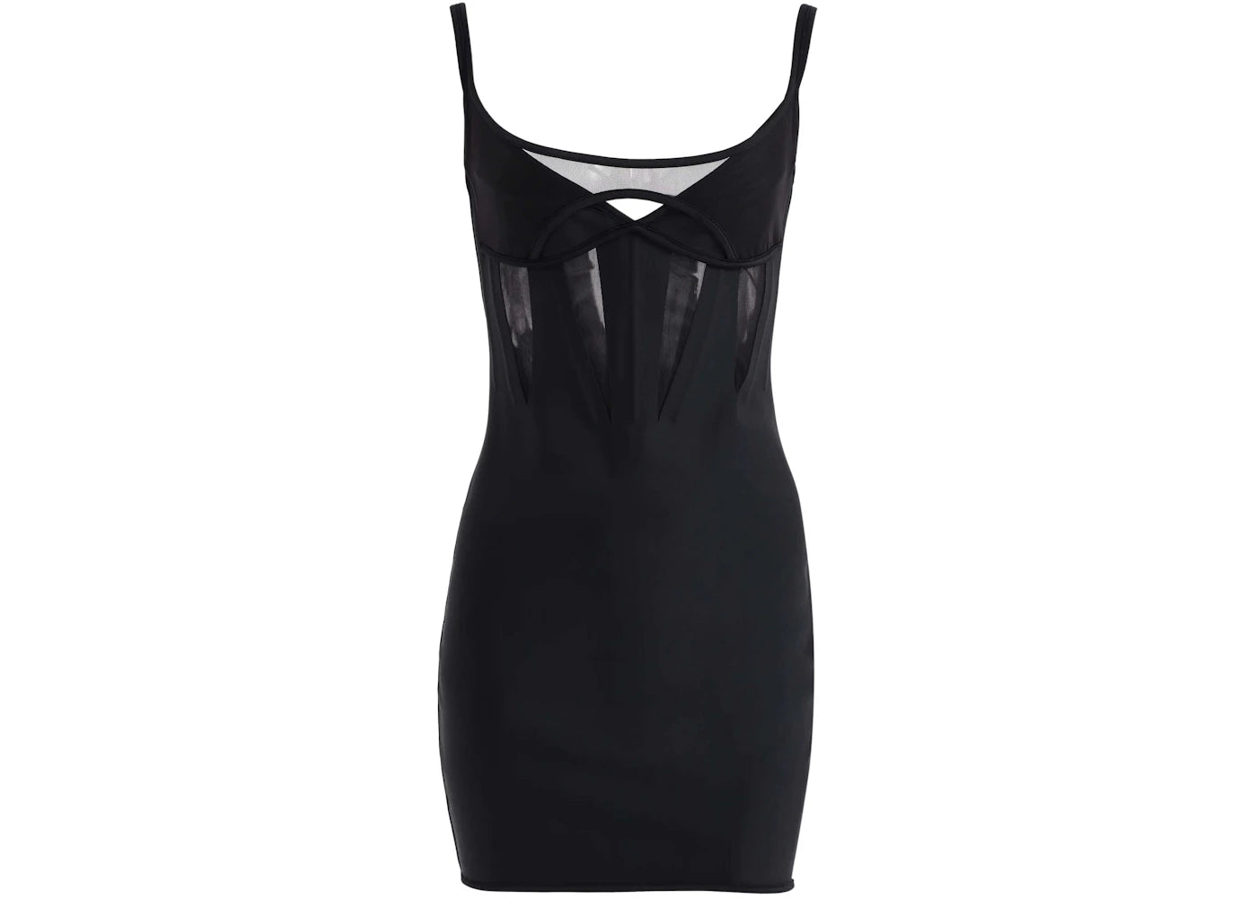 Mugler H&M Corset-Style Mini Dress Black
