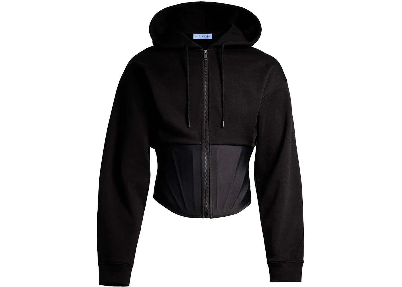 Mugler H&M Corset-Waist Hooded Jacket (Mens) Black