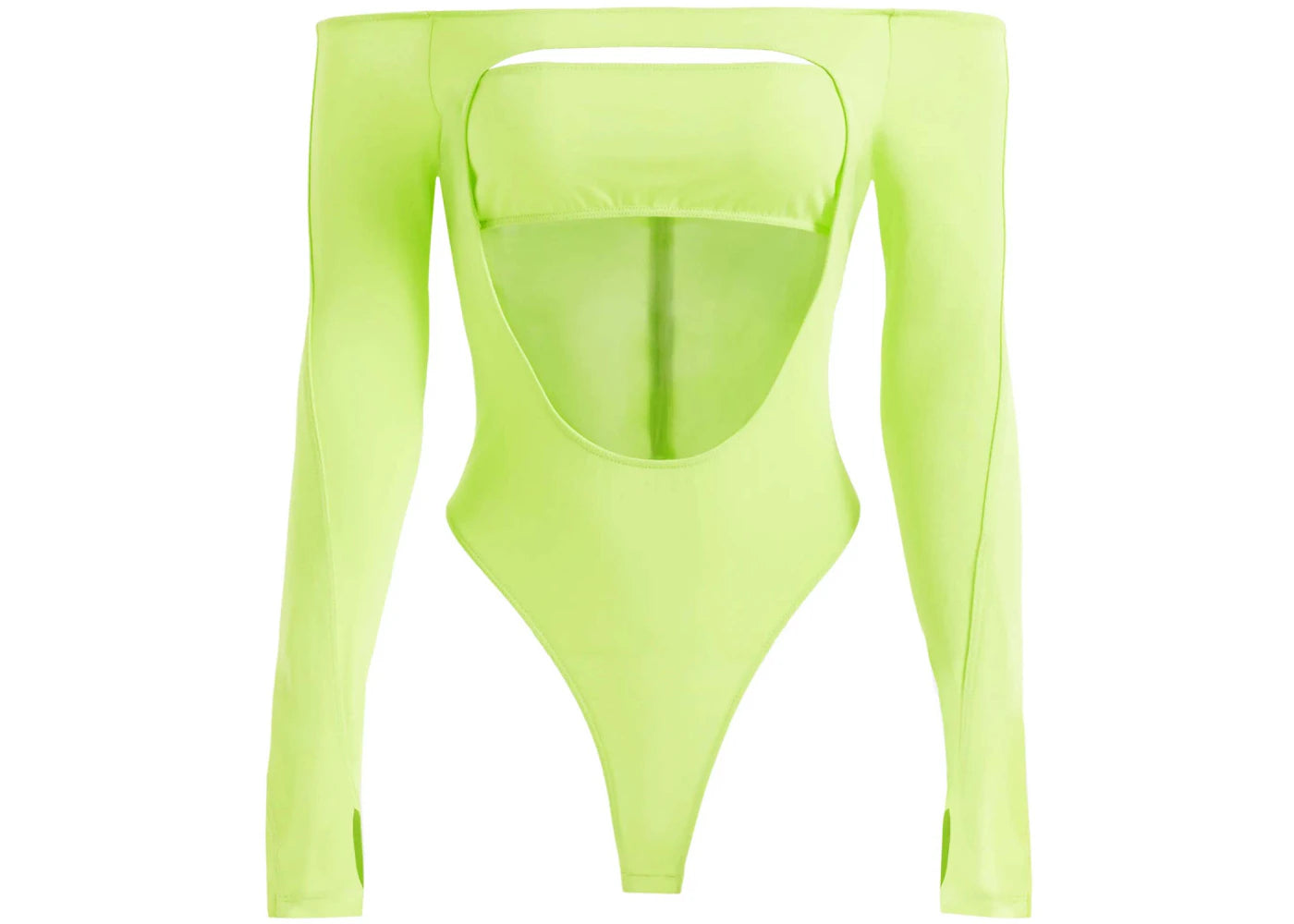 Mugler H&M Cut-Out Bodysuit Acid Green