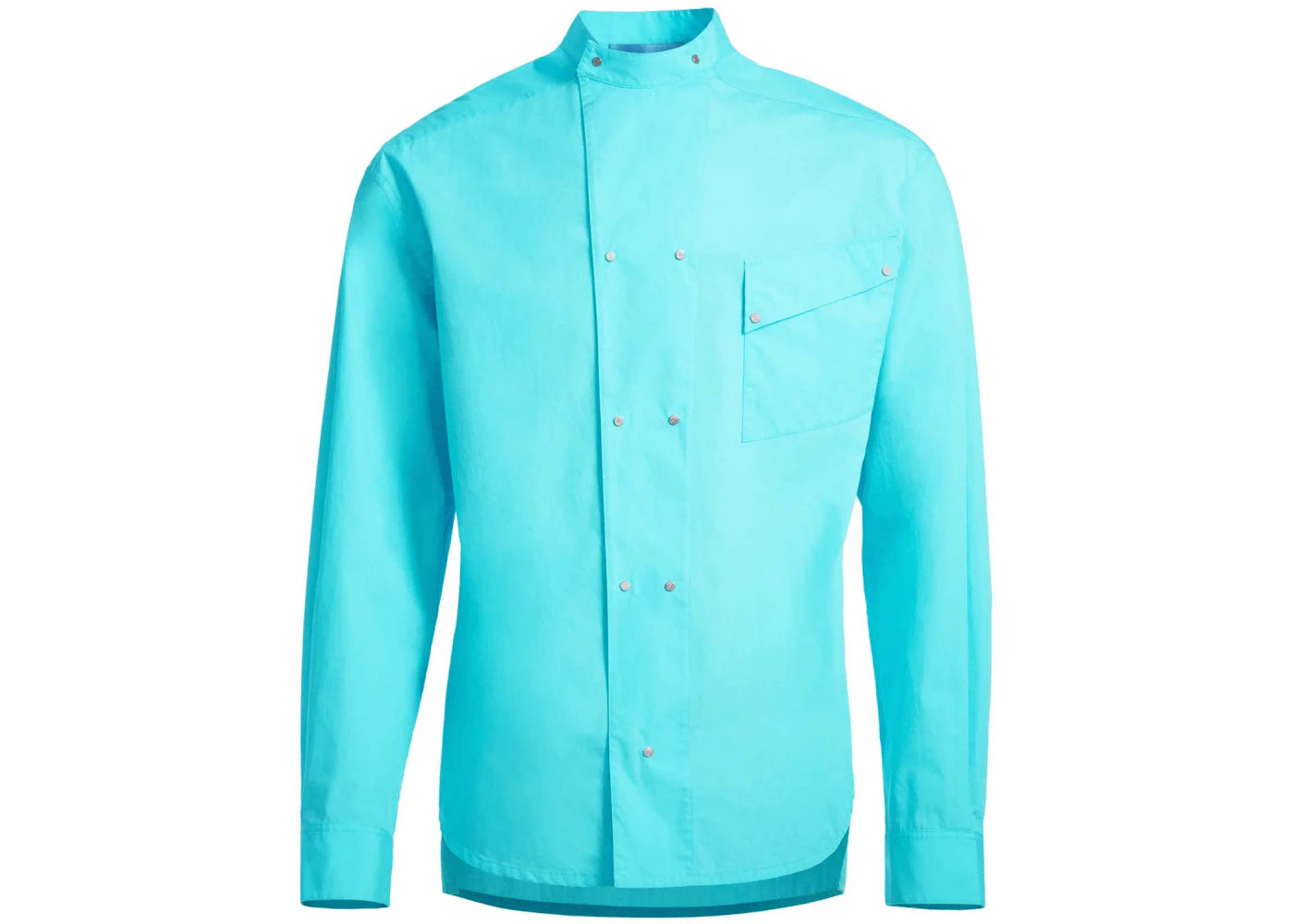 Mugler H&M Double-Breasted Poplin Shirt (Mens) Turquoise