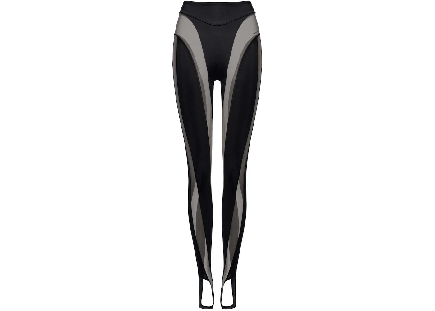 Mugler H&M Mesh-Paneled Stirrup Leggings Black