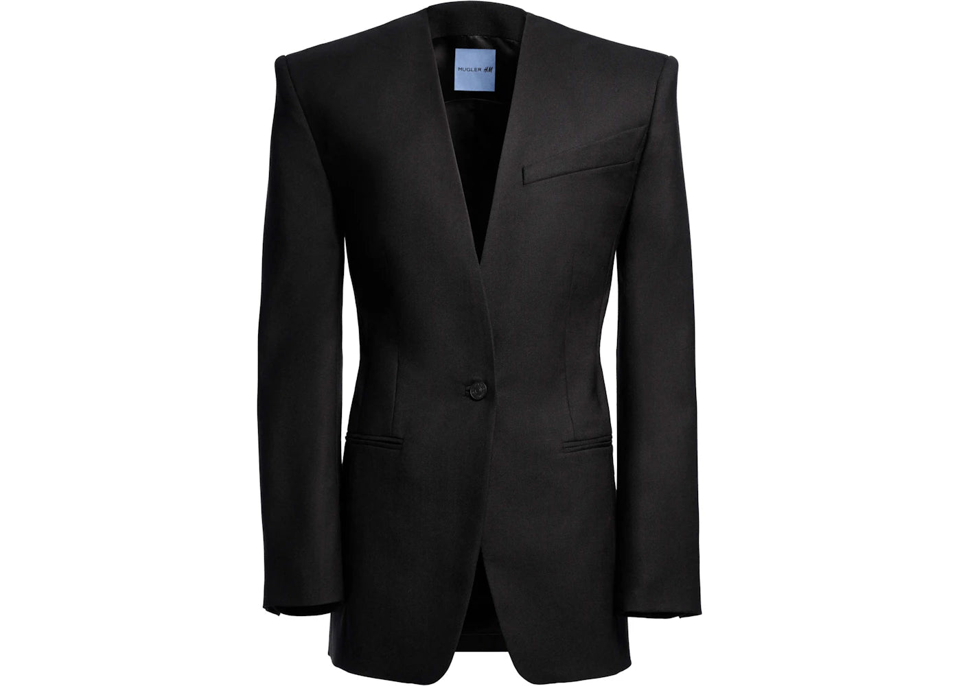 Mugler H&M Oversized Wool Blazer Black