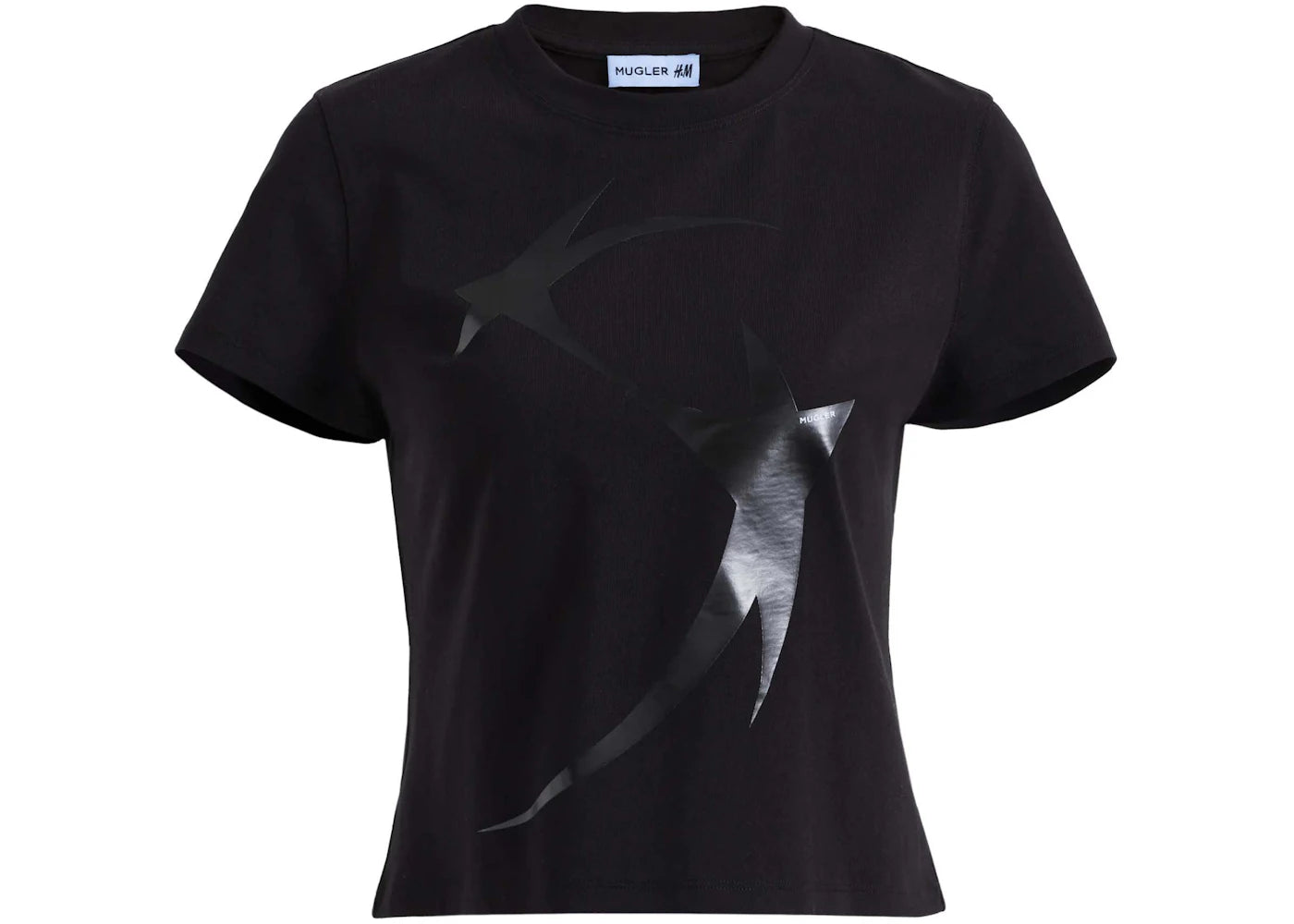 Mugler H&M Printed Fitted T-shirt Black